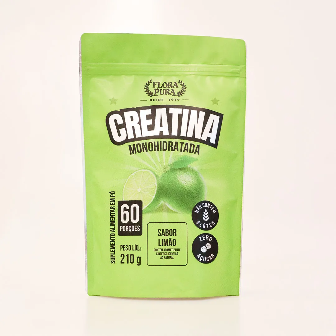 Creatina em sachê monohidratada de limão 210g
