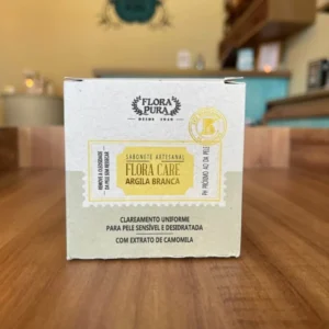Sabonete artesanal Argila Branca 90g